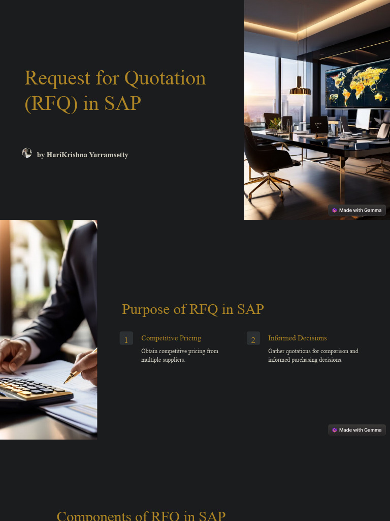 Understanding RFQ Process in SAP | PDF | Request For Proposal | Pricing