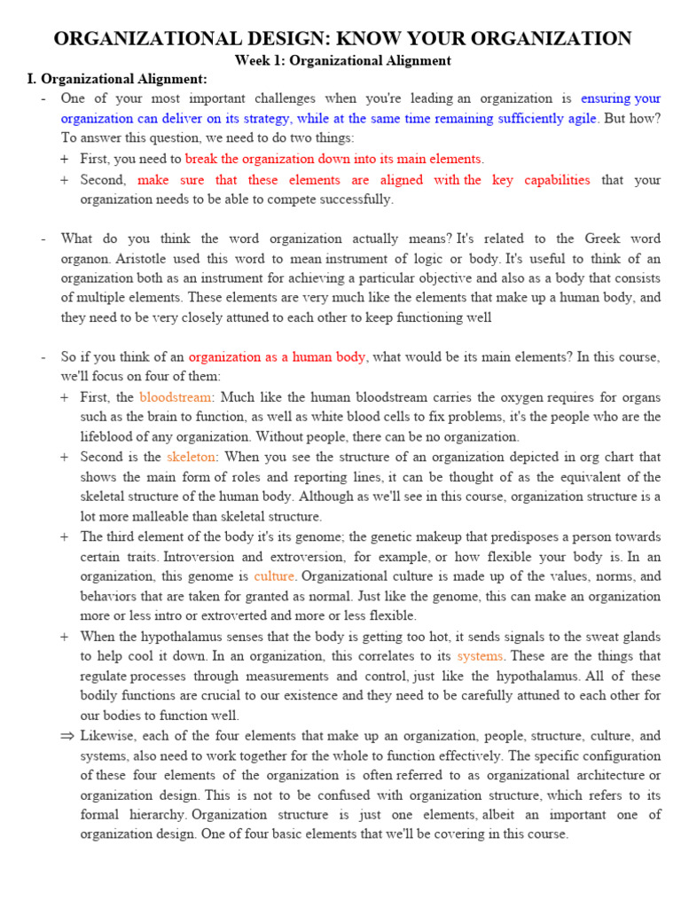 Understanding Organizational Alignment | PDF | Logistics | Strategic ...