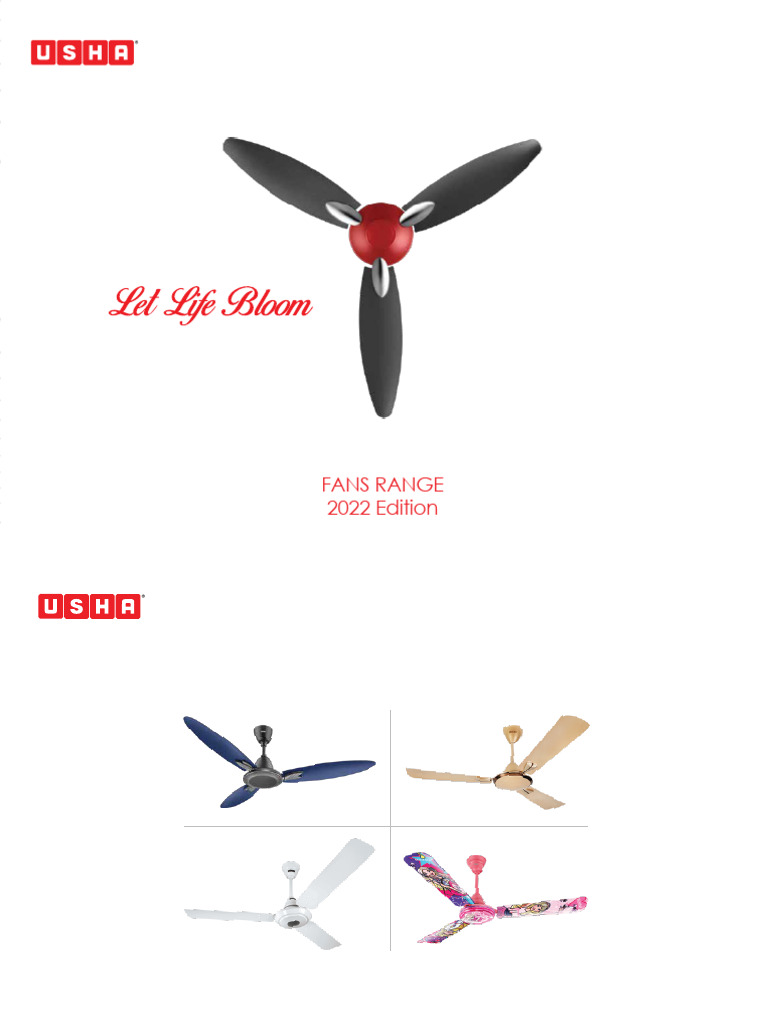 Usha Ceiling Fans 2022 Catalogue | PDF | Alternating Current | Power ...