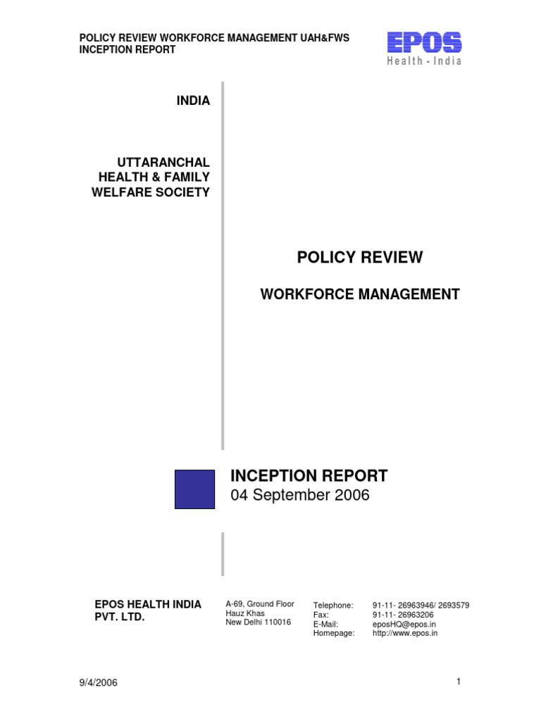 4.3. Inception Report - Policy Review-Workforce Management ...