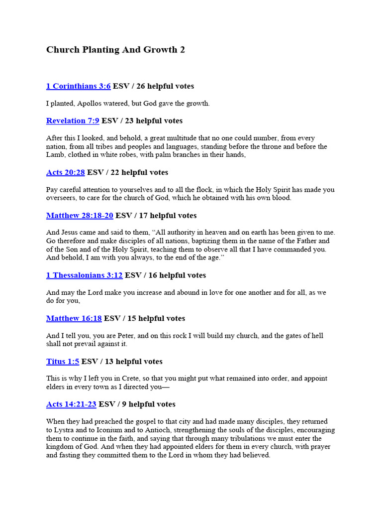 Church Planting and Growth 2 | PDF | Acts Of The Apostles | Moses