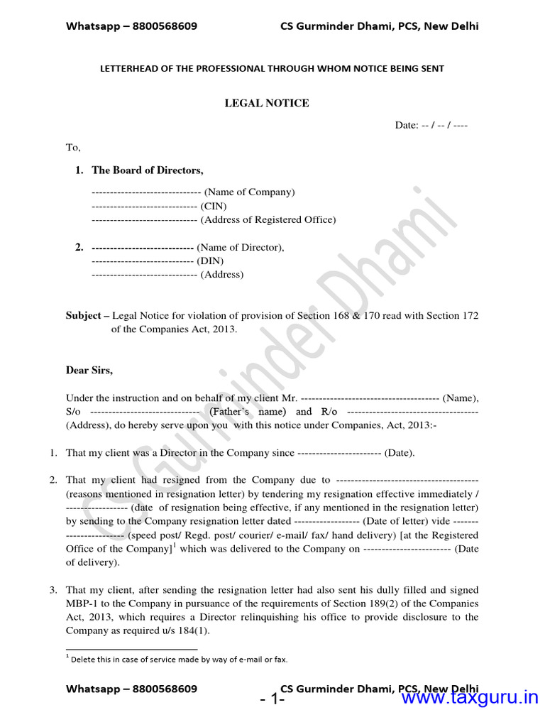 format-of-a-sample-legal-notice-to-be-sent-to-the-company-pdf