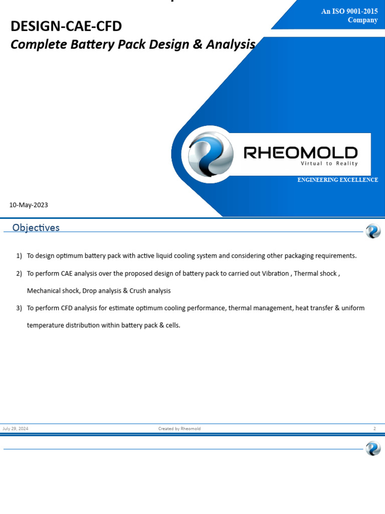 Battery Pack Design & CAE Analysis | PDF | Heat Transfer | Coolant