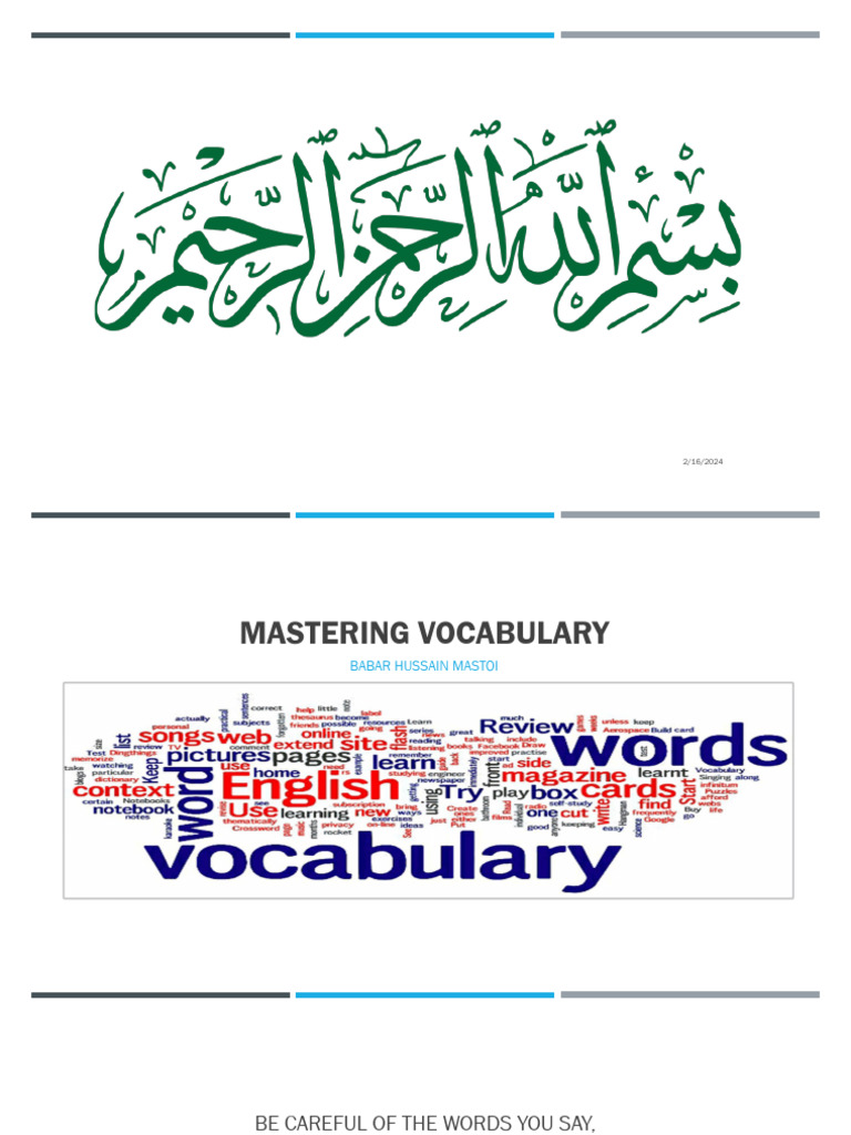 Mastering Vocabulary Pdf Word Verb