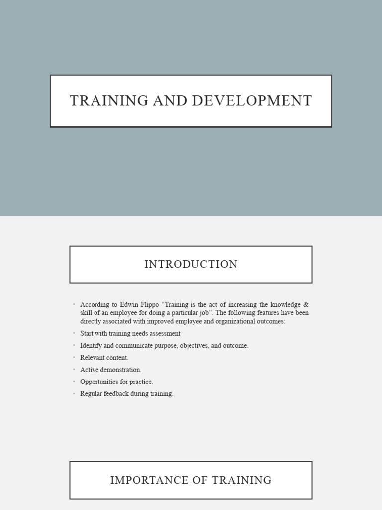 Training and Development | PDF | Business | Behavior Modification