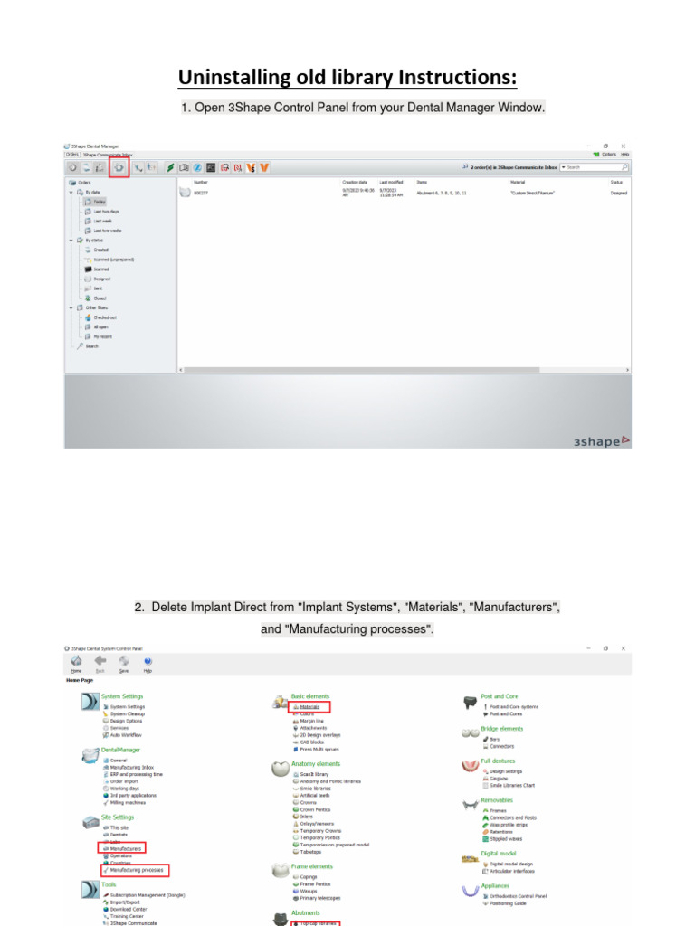 3Shape Library Update Instructions | PDF | Dental Implant | Microsoft ...