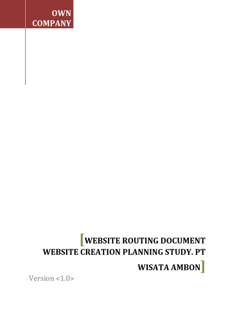 Rencana Pembuatan Website PT Wisata Ambon | PDF | Komputer