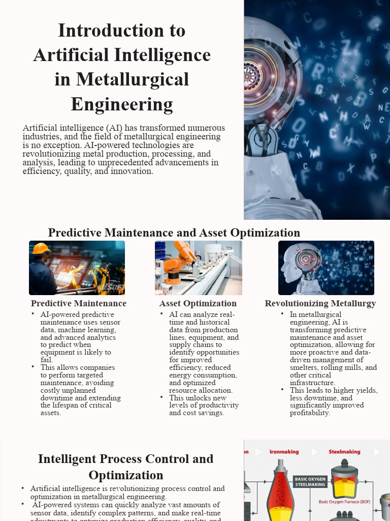 AI Applications in Metallurgical Engineering | PDF | Artificial ...
