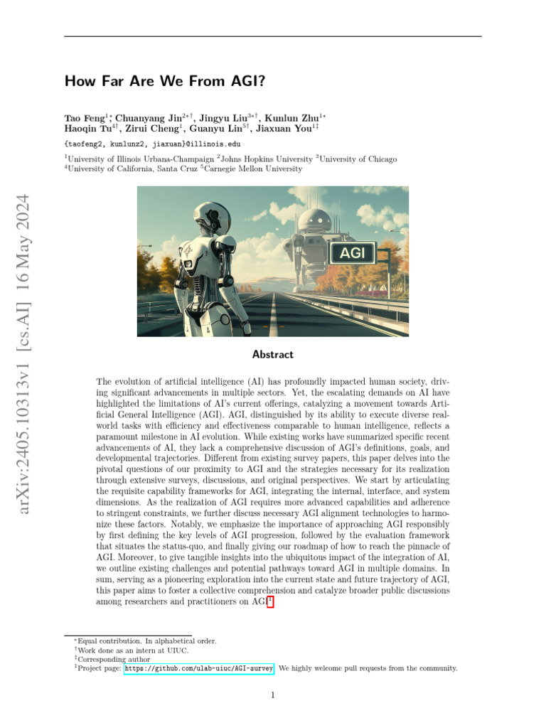 How Far Are We From AGI | PDF | Artificial Intelligence | Intelligence (AI)  & Semantics