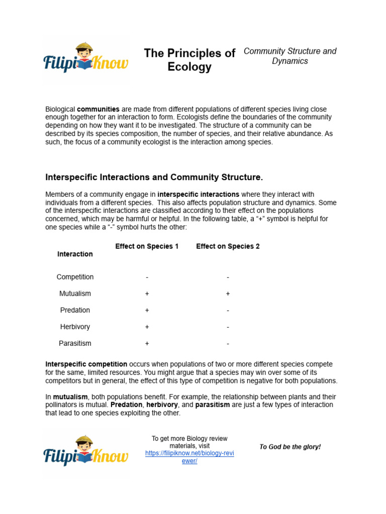 Community Structure And Dynamics Reviewer Pdf Food Web Ecology