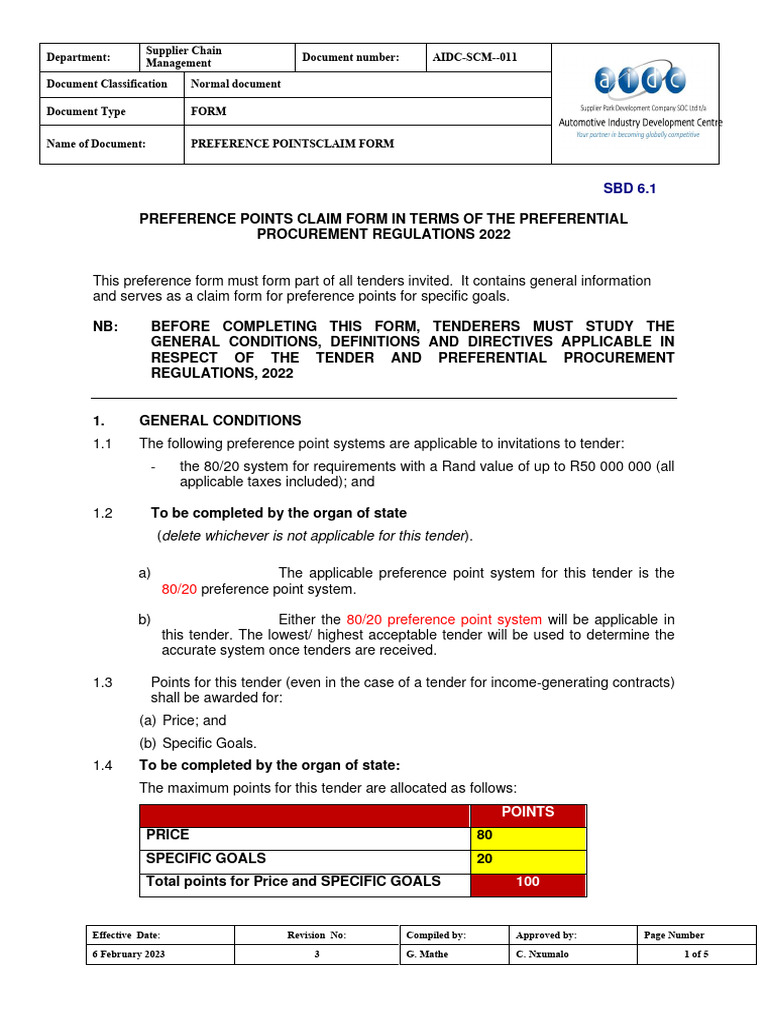 Preference Points Claim Form Guide | PDF | Business