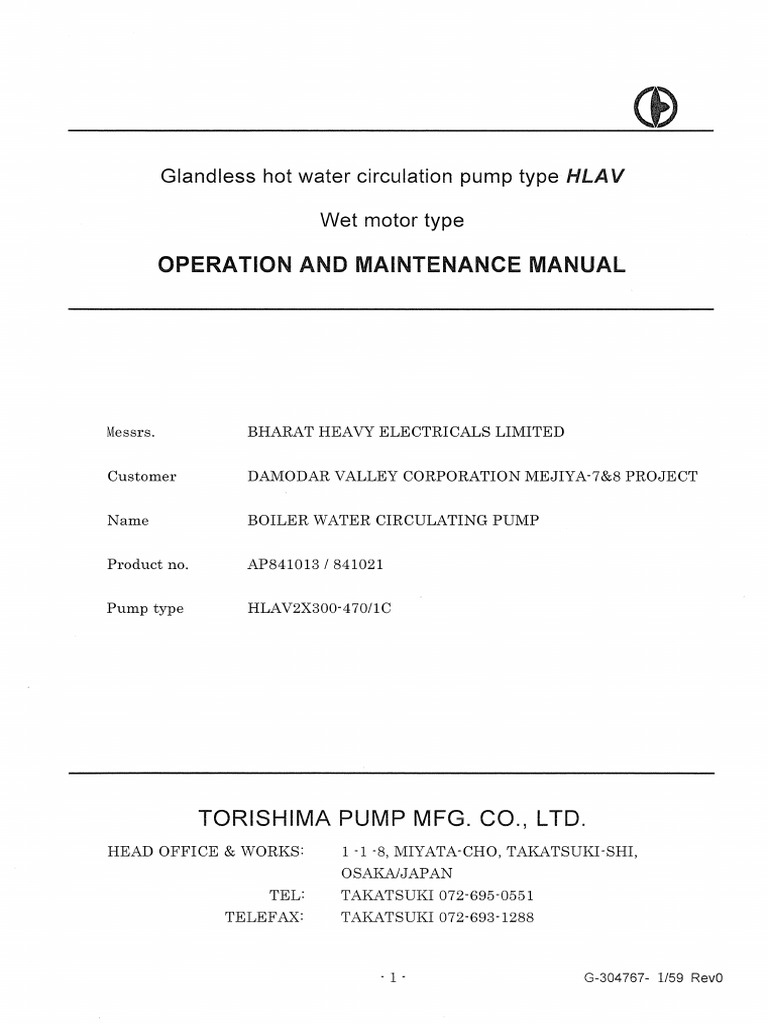 BCW Operation & Maintenance Manual | PDF