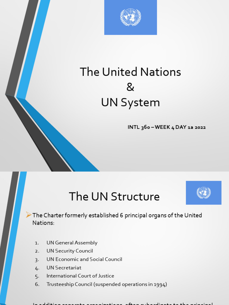 Overview of UN Structure and Functions | PDF | World Politics ...