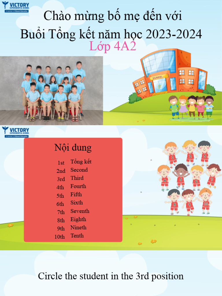 Lớp 4A2: Tổng Kết Năm Học 2023-2024 | PDF | Language Arts & Discipline ...