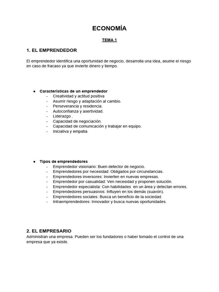 Tema 1 | PDF | Iniciativa empresarial | Business