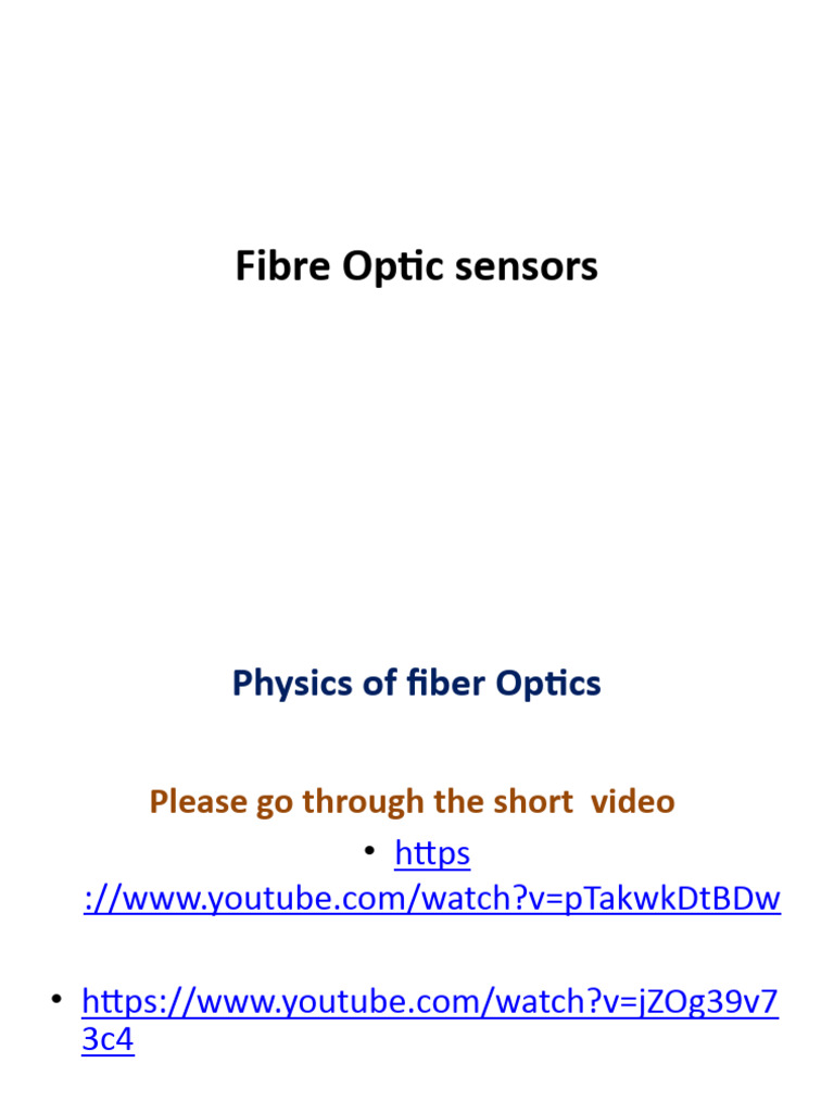 Optical Sensors 2 20th April2020 | PDF | Optical Fiber | Optics