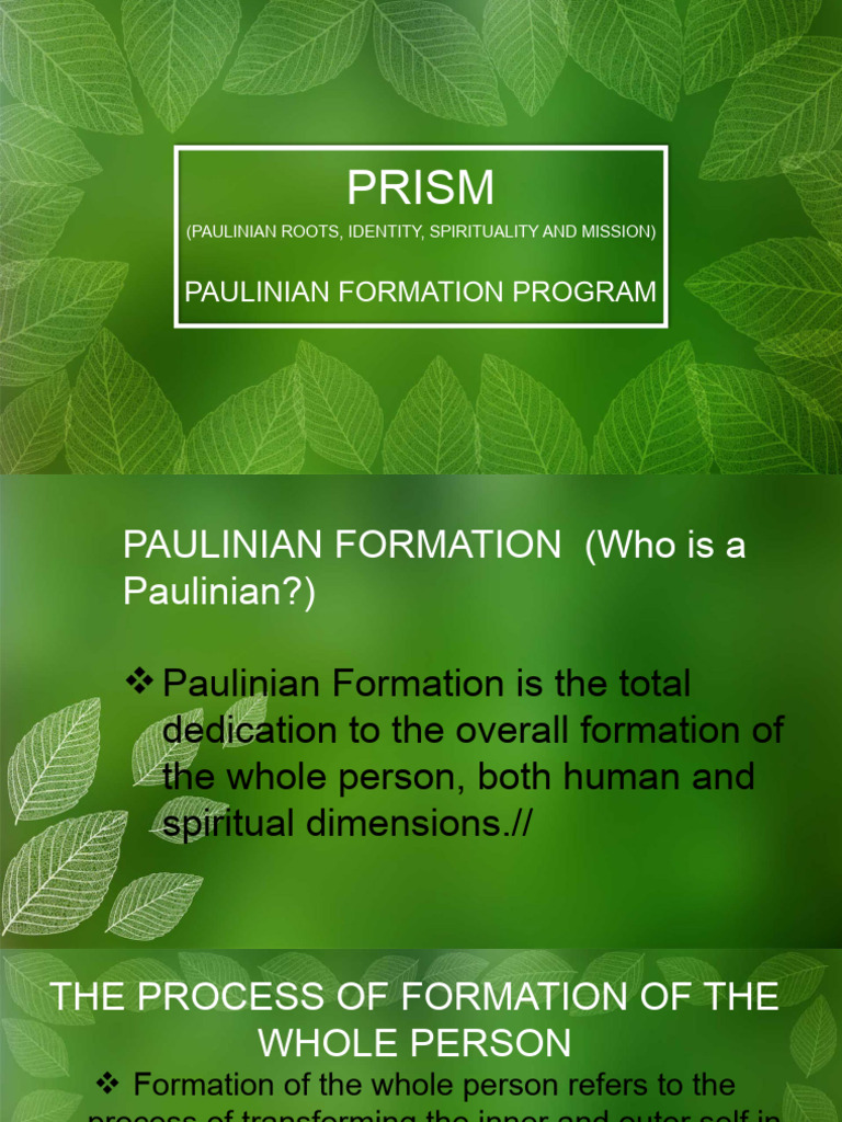 Paulinian Formation and Core Values | PDF | Paul The Apostle | Jesus