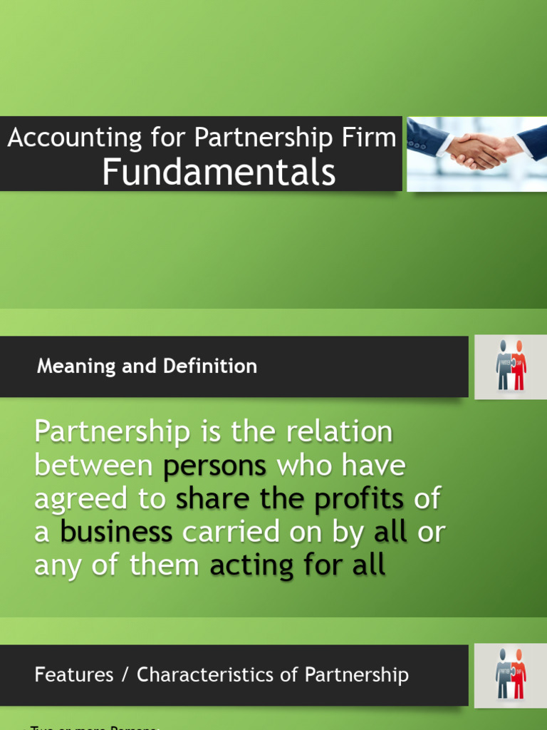 Partnership Fundamentals | PDF | Partnership | Debits And Credits
