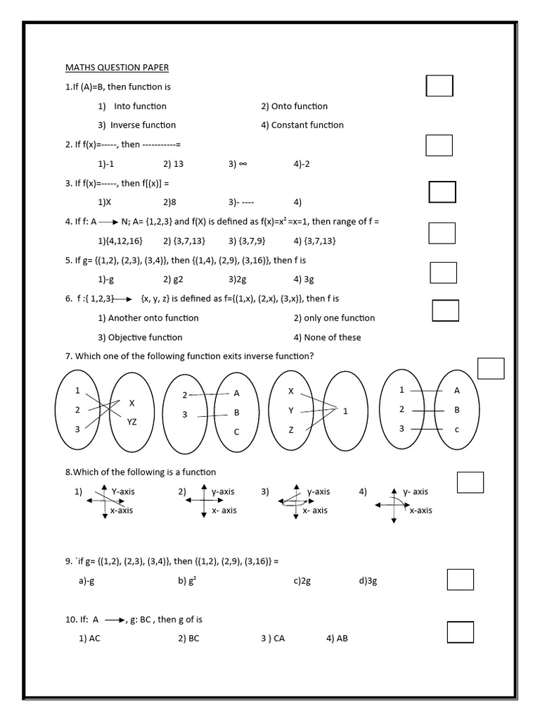 Maths question paper pdf