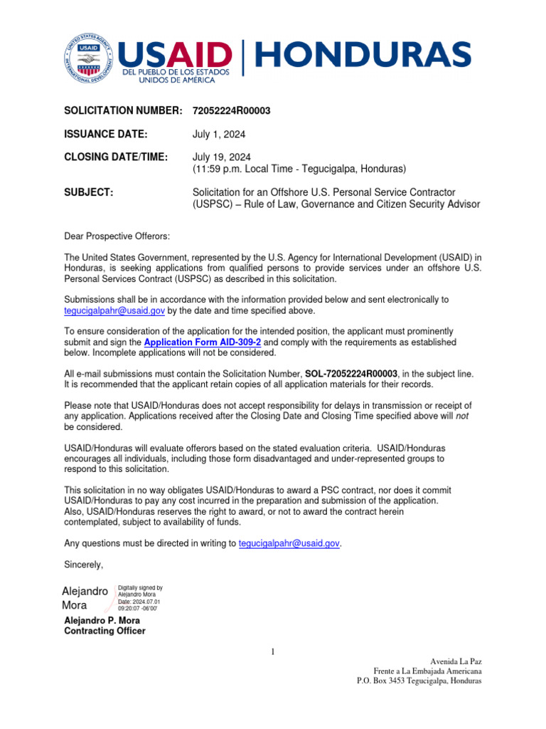 Solicitation No. 72052224R00003 - USPSC GS-14 Rule of Law and Citizen ...