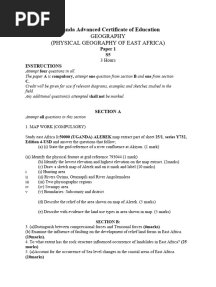 Uace Geography Paper 1