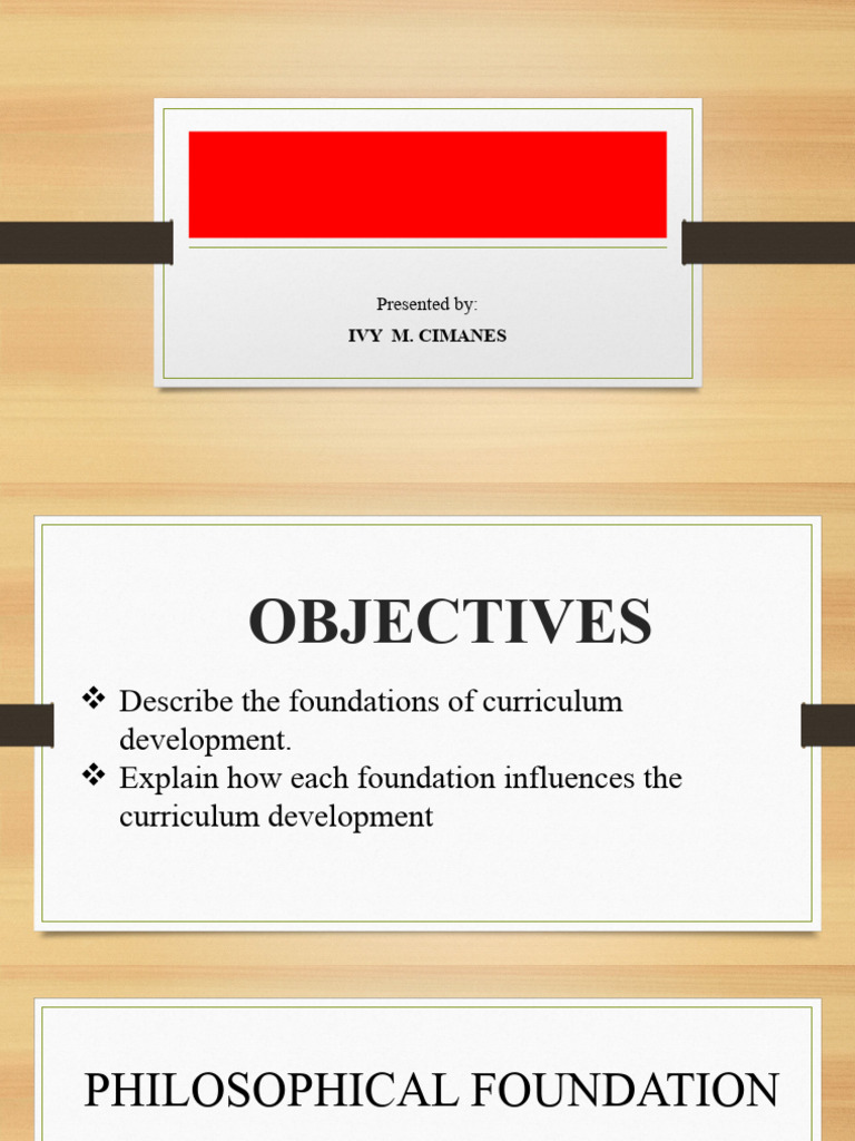 Foundations of Curriculum Development | PDF | Curriculum | Learning