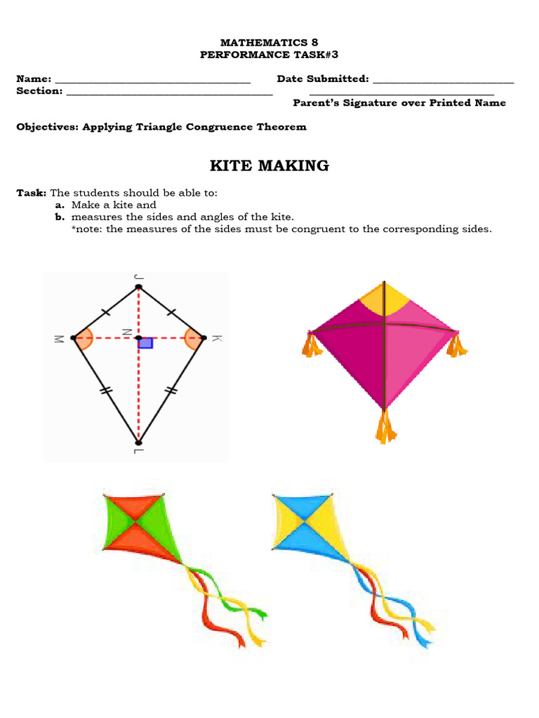 Triangle Congruence Kite Project Guide | PDF