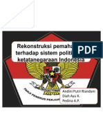 Rekonstruksi Pemahaman Terhadap Sistem Politik Dan Ketatanegaraan Indonesia