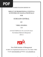 Download Project Report on impact of promotional activities on sale and footfall  by Vibha Sharma SN75436941 doc pdf