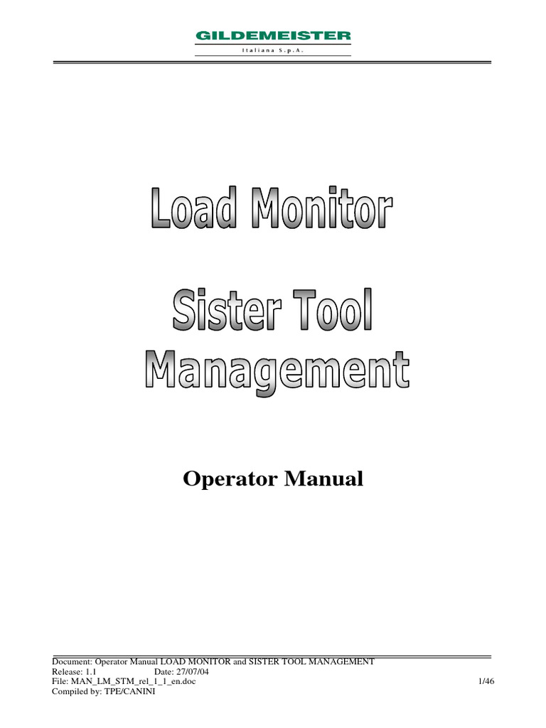 Load Monitor & Tool Management Manual | PDF | Online And Offline ...