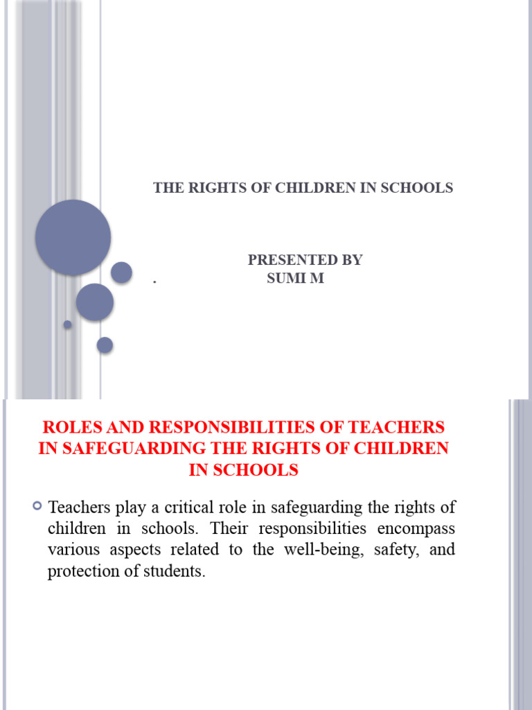 Teachers' Roles in Child Safeguarding | PDF | Teachers | Children's Rights