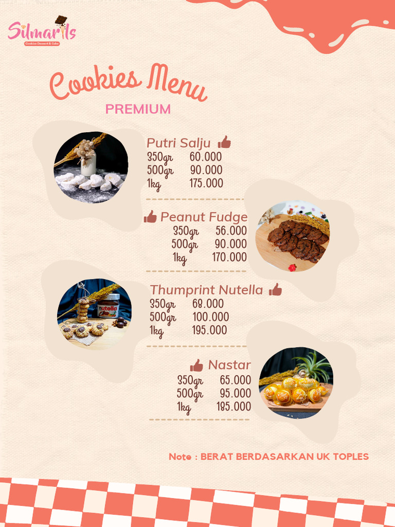 Menu Cookies Premium dan Reseller | PDF