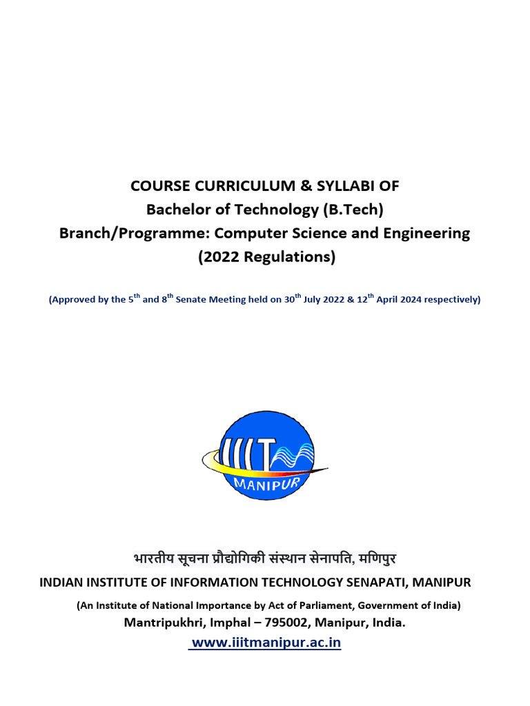 B.Tech Computer Science Curriculum | PDF | Logic Gate | Integral