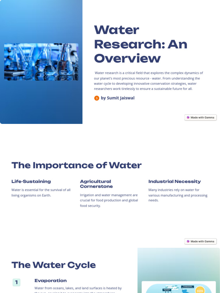 Water Research An Overview | PDF | Water | Groundwater