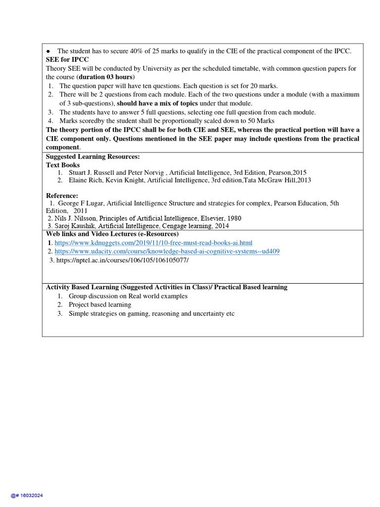 2cseaisyll Removed | PDF | Relational Model | Databases