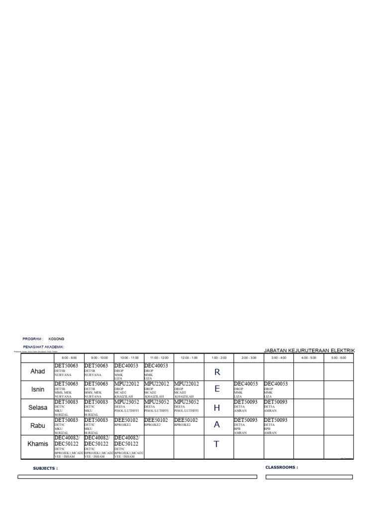 Jadual Sem5 Pdf