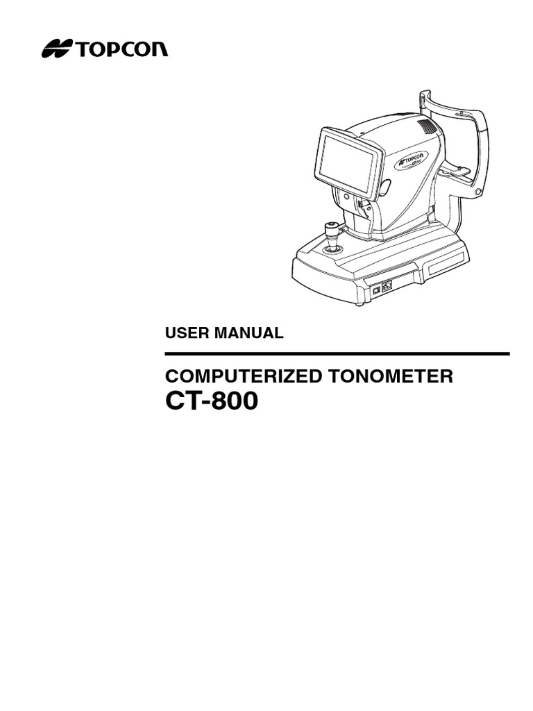 CT-800 Tonometer User Manual | PDF | Ac Power Plugs And Sockets ...