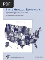 State Medicaid Resource Kit: Maintaining Quality and Patient Access To Innovative Pharmaceuticals in Challenging Economic Times