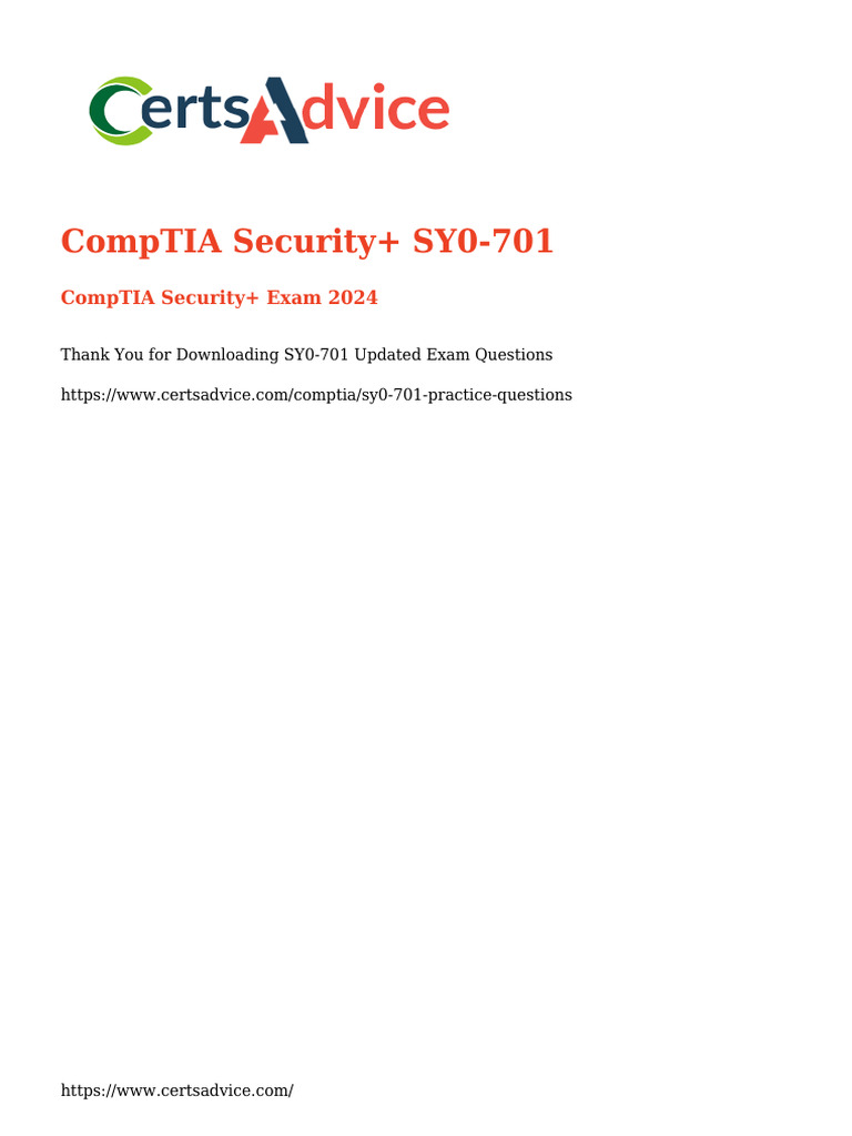 CompTIA Security+ SY0-701 Exam Guide | PDF | Access Control | Security