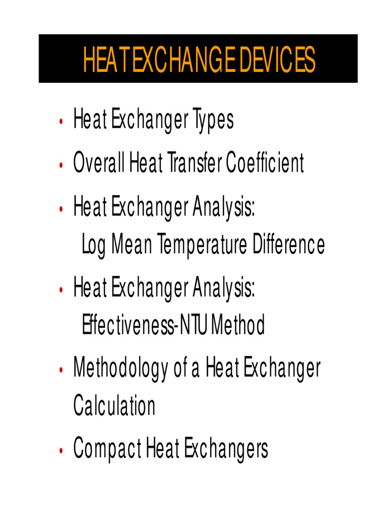 Heat Exchange Devices | PDF | Heat Exchanger | Heat Transfer