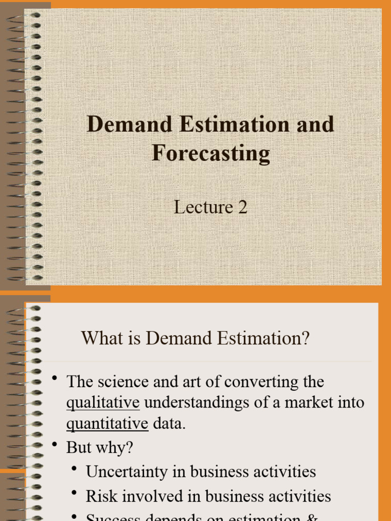 Demand Forecasting In Managerial Economics Pdf