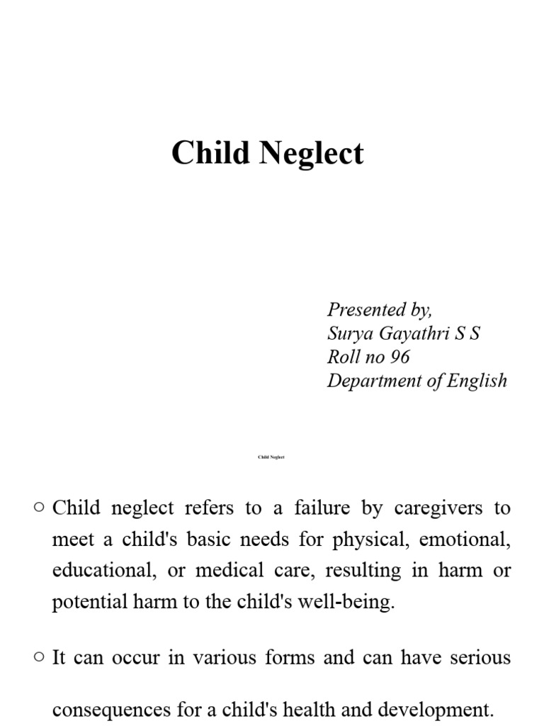 4.child Neglect, Drug Dependency Among Childrenand Online Abuse | PDF ...