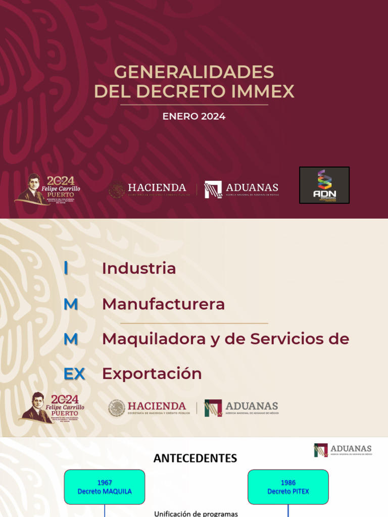 Generalidades del Decreto IMMEX 2024 | PDF | Economias | Business