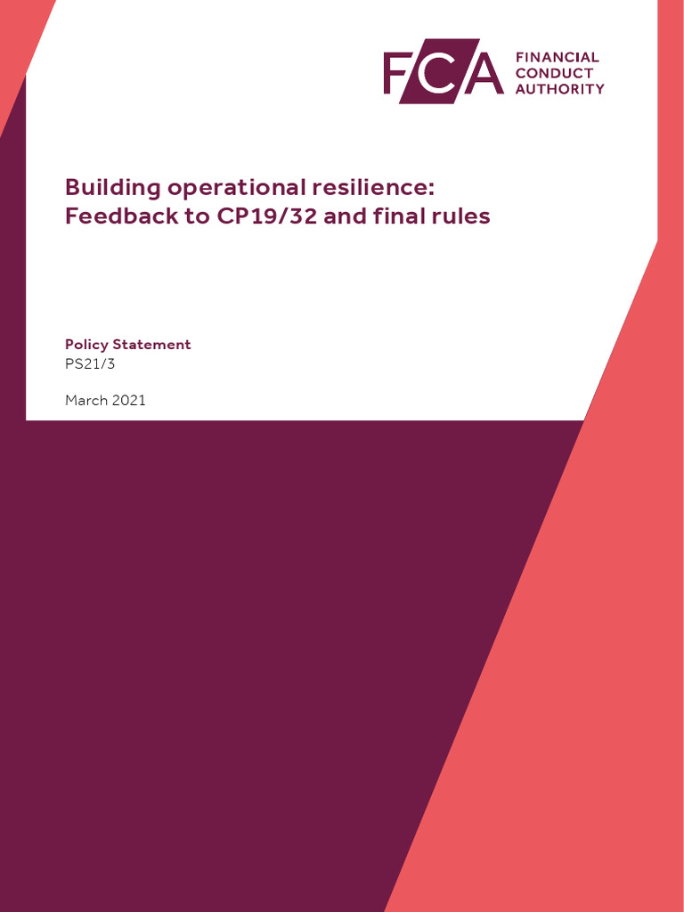 Operational Resilience Policy Update | PDF | Risk | Market (Economics)