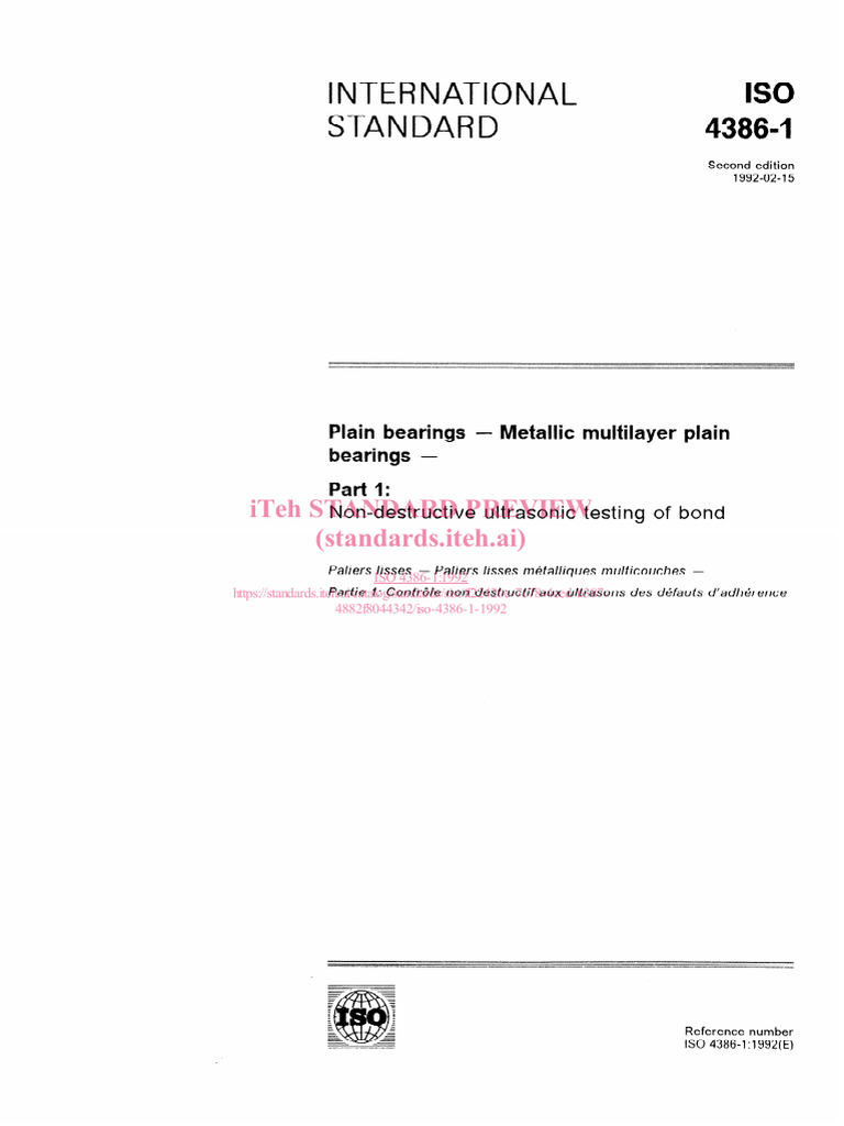 Iso 4386 1 1992 | PDF | International Organization For Standardization ...