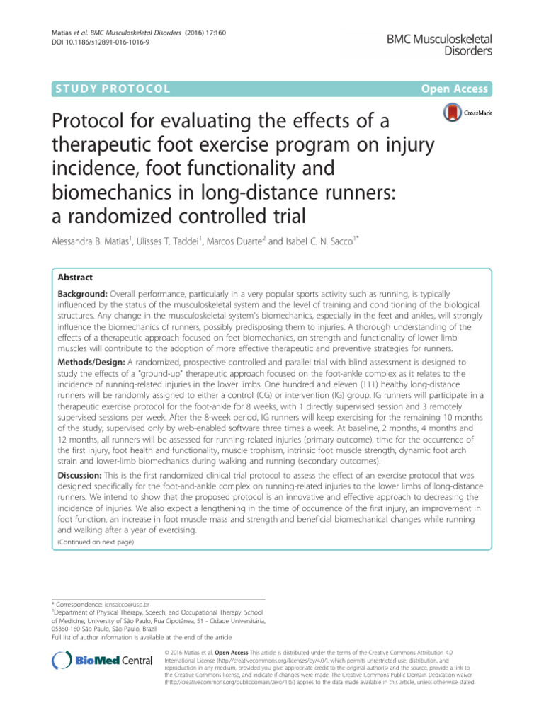 Foot Exercise Program for Runners' Injuries | PDF | Foot | Running