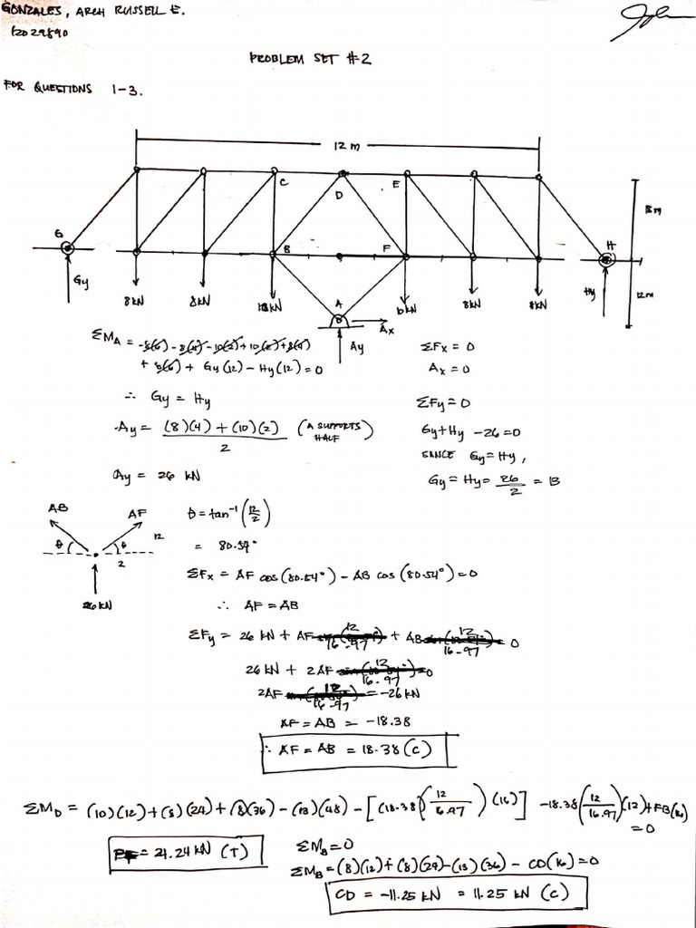 Engmec1 Problem Set 2 | PDF