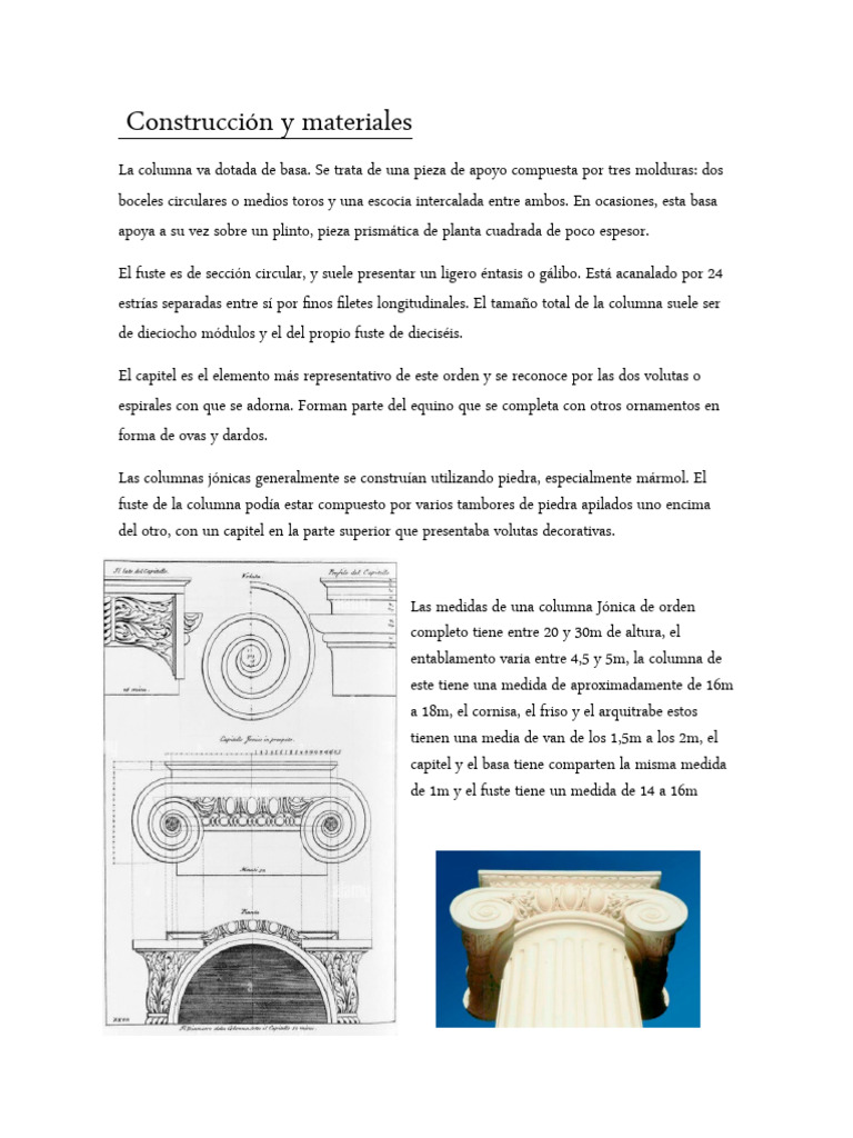 Orden Jonico | PDF | Columna | Fundación (Ingeniería)