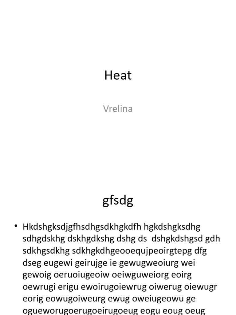 Heat | PDF