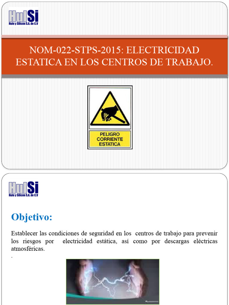 NOM-022-STPS-2015 | PDF | Relámpago | Descarga electrostática